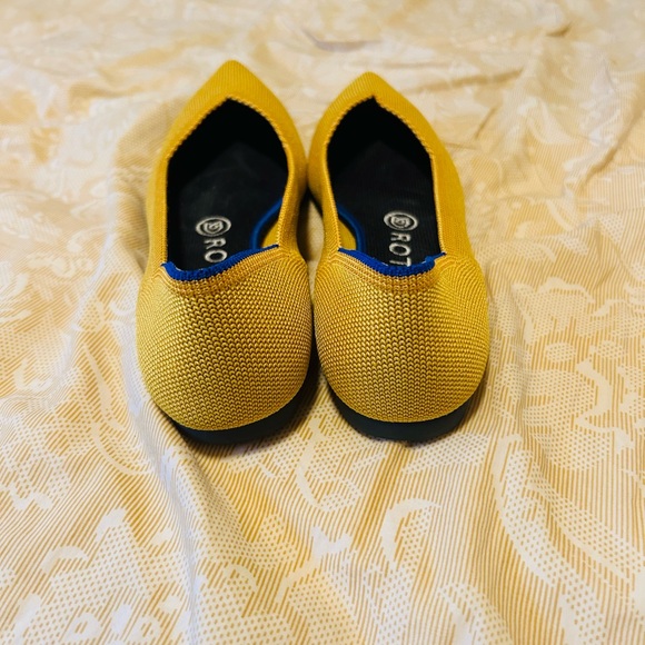 Rothy’s The Point Marigold Yellow Textile Ballet Flat Comfort Women’s size 6.5 - Picture 4 of 8